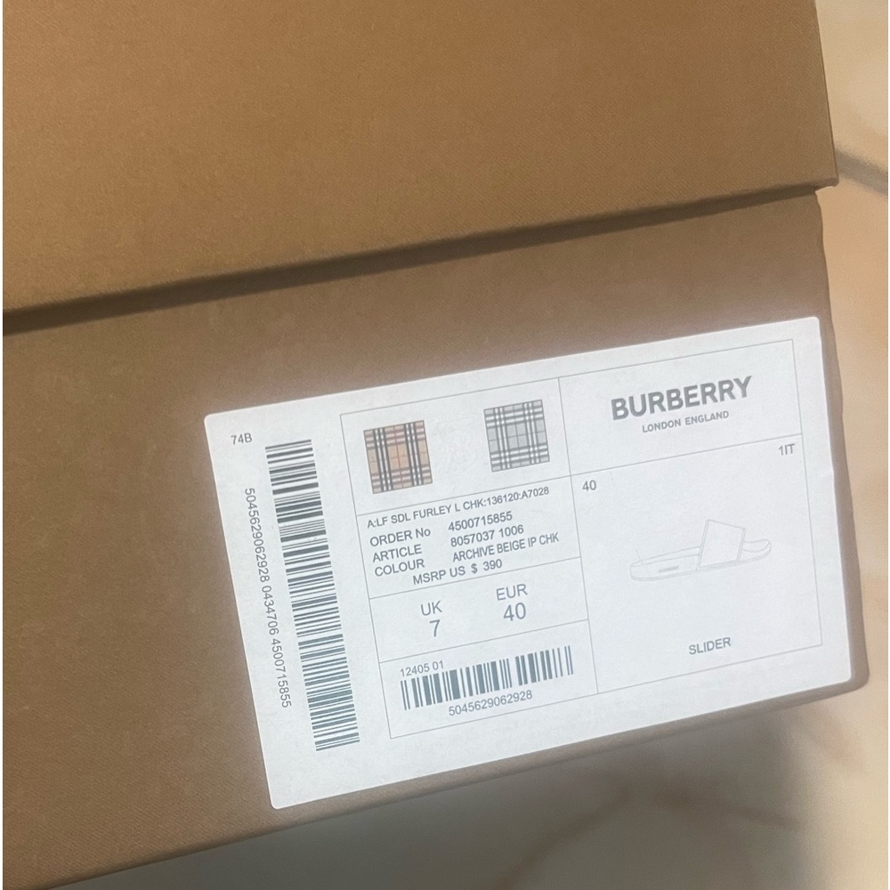 Burberry pool slides
